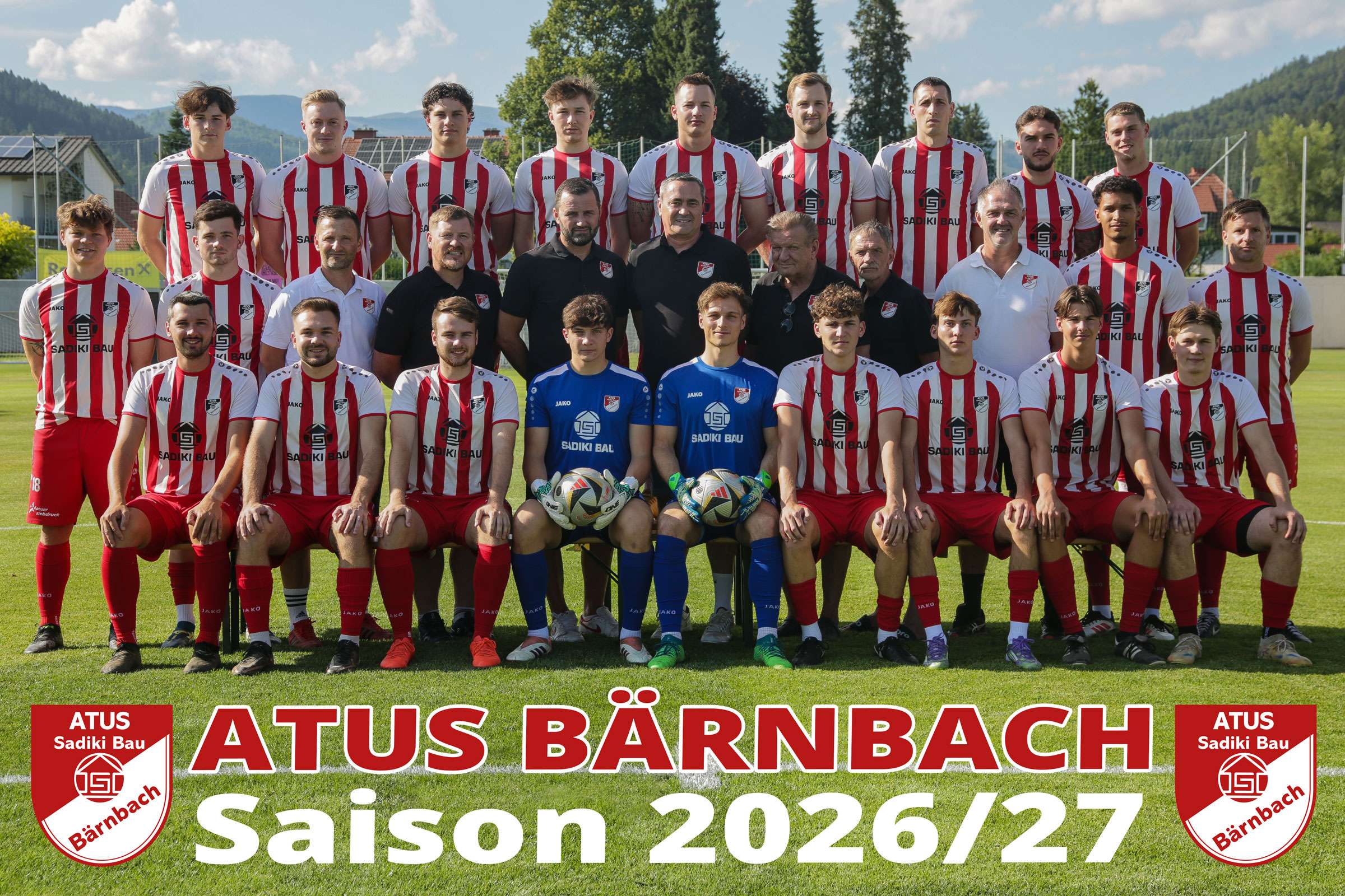 Kampfmannschaft und Betreuerteam des ATUS Bärnbach, Saison 2026/27